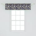 thumbnail image 2 of Ambesonne Nautical Window Valance, Sea Shells Mollusk Art, 42" x 12", Dark Indigo and Dark Eggshell, 2 of 3