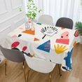 thumbnail image 2 of Yayeee Tablecloths 60" x 90" Rectangle Wrinkle Resistant Party Table Cover, Beige Geometric, 2 of 8