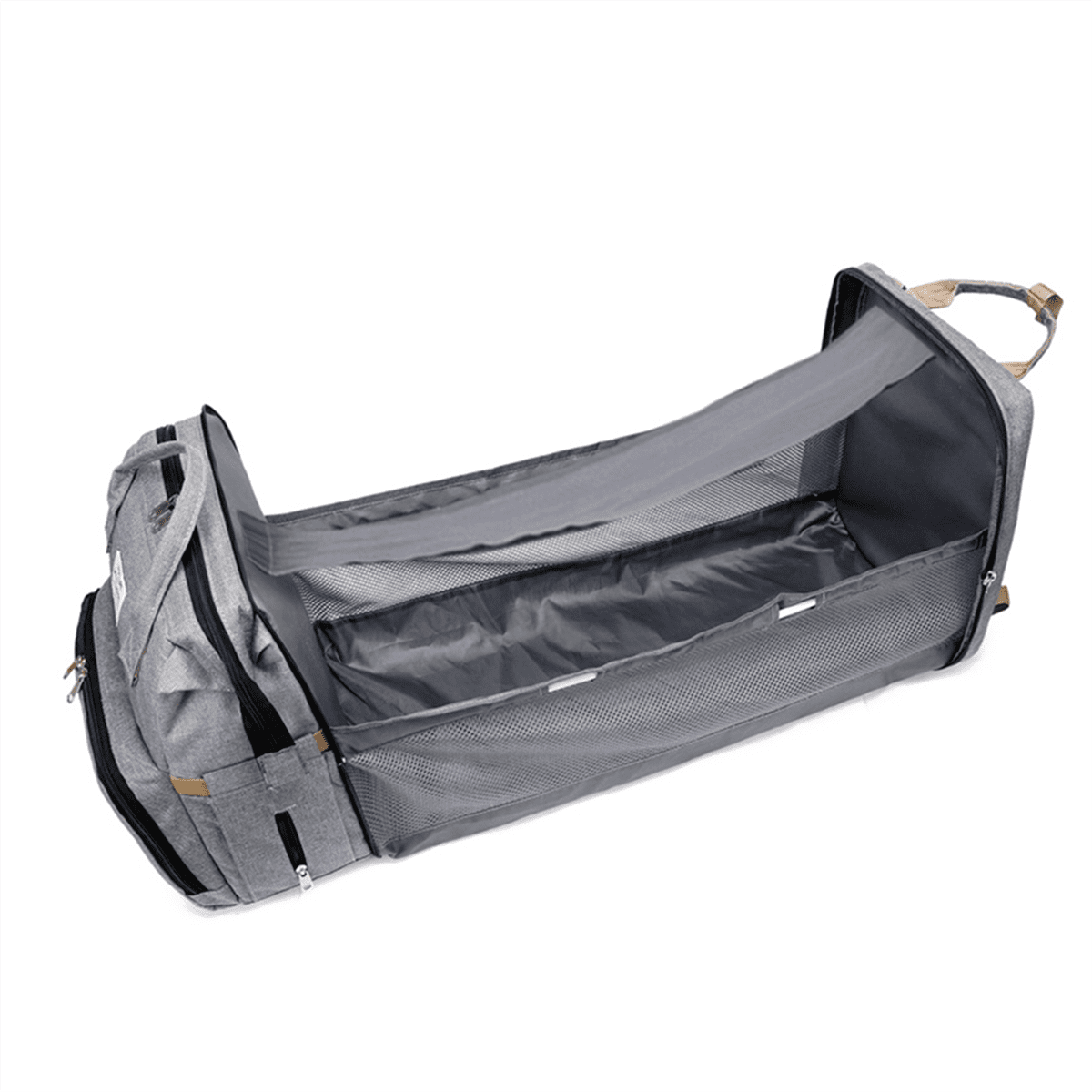 Multifunctional Mummy Backpack with Foldable Crib, Pregnant Woman Diaper Bag, Storage Nursing Bag,