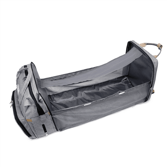 Multifunctional Mummy Backpack with Foldable Crib, Pregnant Woman Diaper Bag, Storage Nursing Bag,