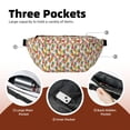 thumbnail image 4 of Naloa Hawaiian Pineapples And Hibiscus Flowers Print Running Belts for Men Women,Running Fanny Pack with 2-Zipper Pockets,Waterproof Waist Pack for Travel Hiking Running Outdoor Sports, 4 of 8