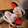 thumbnail image 2 of Dasayo Boots for Women Red Snow Ankle Ski Winter Bow Non Slip Furry Booties Womens Shoes 43, 2 of 7