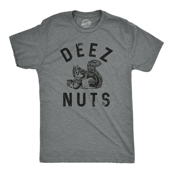Mens Deez Nuts T Shirt Funny Squirrel Acorn Adult Nut Joke Tee for Guys Graphic Tees