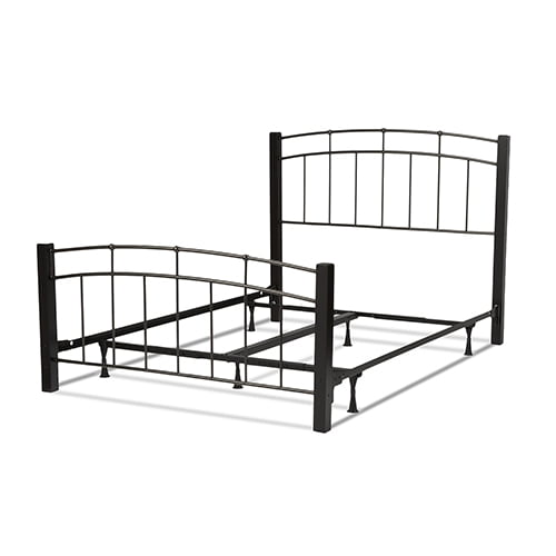 Scottsdale Complete Metal Bed and Steel Support Frame with Dark