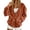 Saffron, variant on Stralyhd Mixable Velour V Neck Button Coat Women Oversized Sweatshirt Daily Versatile Tops Fashion Fall Weekend Stack Outfits Cardigans with Patch Pockets White S