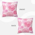 thumbnail image 3 of ZICANCN Pink Roses Decorative Throw Pillow Covers, Bed Couch Sofa Decorative Knit Pillow Covers for Living Room Farmhouse, 22"x22", 3 of 8