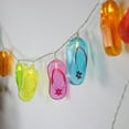thumbnail image 2 of 9.8ft Plastic Flip Flop Party String Lights Beach Luau Pool Decor, Best Ambiance Lighting for Indoor Outdoor Home Garden Patio Wedding Valentine's Day Party Decoration. Set of 20 LED Summer Lights, 2 of 7
