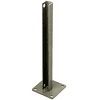 CRL PSB1CBGY Beige Gray AWS Steel Stanchion for 180 Degree Round or Rectangular Center or End Posts