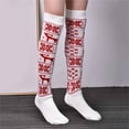thumbnail image 4 of IWRICH Women's Thigh High Socks Cable Knit over the Knee Boot Socks Long Warm Leg Warmers Winter White, 4 of 6