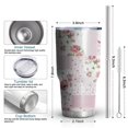 thumbnail image 6 of 30oz Pioneer Flower Tumblers Stainless Steel Tumbler with Lid and Straw,Vacuum Insulated Double Wall Travel Tumbler Cups Mug with Cleaning Brush for Coffee,Tea, 6 of 7