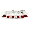 thumbnail image 4 of Mirage Pet Crystal and Red Spikes Dog Collar Red Size 14, 4 of 5