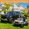 thumbnail image 2 of iYofe Ford Bronco Raptor Electric Ride on Toy Car for Toddler Kids, 12V Battery Powered Ride on Cars w/Remote Control, Bluetooth & Lights, White, 2 of 7