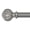 Gunmetal, variant on MERIVILLE 3/4-Inch Diameter Adjustable Single Curtain Rod Set with Castani Finials, 28-48 Inches, Gunmetal