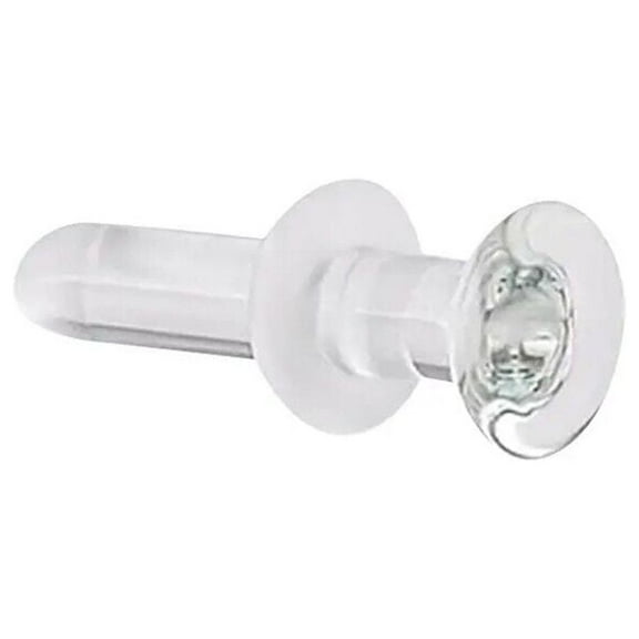 BodyJewelryOnline Clear Gorilla Glass Straight Flat Back Labret Studs Retainer 8G to 20G Men Women