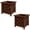 Brown, variant on Pure Garden 15.5-Inch Outdoor Lattice Planter Box Plant Pot 2-Pack, Gray