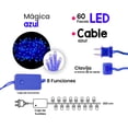 thumbnail image 2 of Serie Tira Navideña Navicolors Luz LED Azul 60 Focos 3 m 8 Funciones, 2 of 4