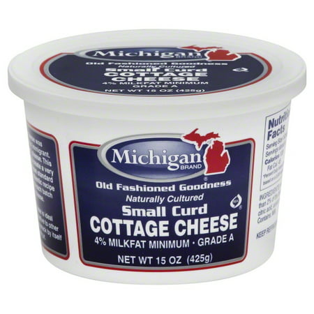 Michigan Brand 4% Milkfat Small Curd Cottage Cheese, 15 oz ...