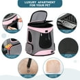 thumbnail image 2 of Petsfit Regular Pet Carrier Backpacks with Upgrade Waist Cushion Design, Suitable for Small and Medium Dogs Cats,Pink, 22 lb Limit, 2 of 8