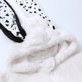 thumbnail image 3 of Wxolcjlv Baby Infant Boys Winter Plush Bunny Fleece Romper Cute Bunny Design Hooded One-Piece Warm Outerwear Crawling Jumpsuit,6-9 Months, 3 of 9