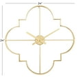 thumbnail image 3 of CosmoLiving by Cosmopolitan 24" x 24" Gold Metal Open Frame Quatrefoil Wall Clock, 3 of 9