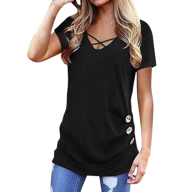 T-shirts à Manches Courtes à Manches Courtes pour Femmes
