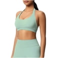 thumbnail image 2 of Sujetanes Deportivos para Mujeres Soporte Alto Busto Grande sin Costuras de Punto de Yoga, Sujetadores Deportivos de Cuello Alto para Mujeres Absorbente de Choques Fitness Respirable, 2 of 9
