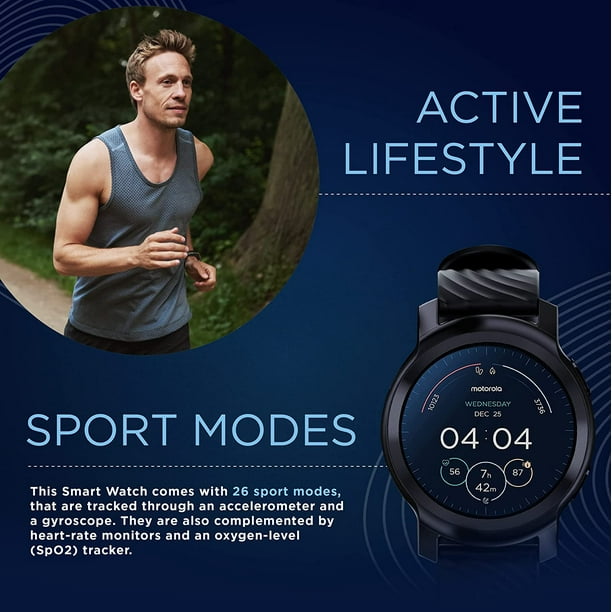 M Moto Watch 100 Smartwatch 42mm Smartwatch with GPS for Men