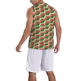 thumbnail image 2 of Sikiie Geometric Watermelon Basketball Jersey Reversible Men's Mesh Athletic Sports Shirts Training Practice S-4XLLarge, 2 of 6