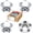 YL74-1A096-BA, variant on Wheel Center Hub Cap 560-2414 560-2415, Set of 4 | Front & Rear Hub Cover, 9 1/4" Diameter | Compatible with Dodge Ram 3500 Dually 1-Ton Truck 2011-2018 Replace # 68081010AA 2414 2415