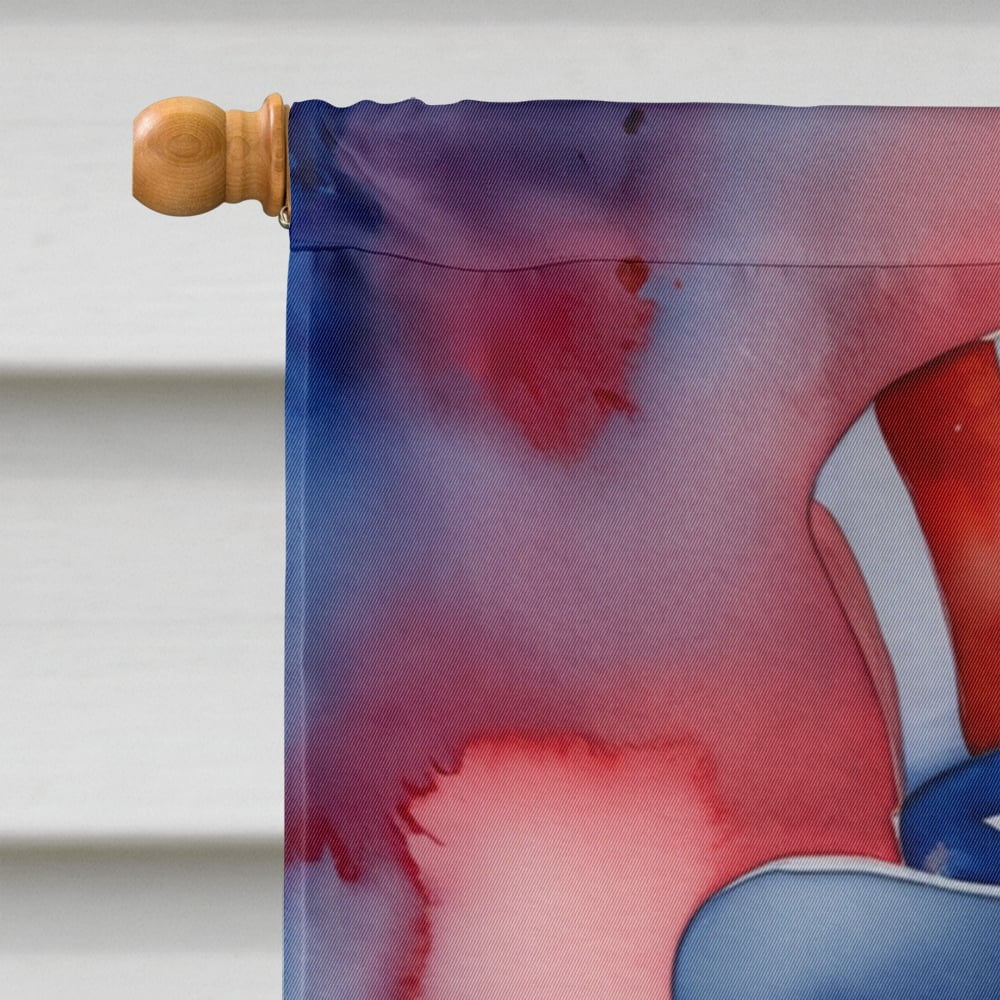Goldendoodle Patriotic American House Flag 28 in x 40 in