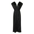 thumbnail image 5 of B91xZ Robes Maxi pour Femmes 2024 Robe de Cocktail Haute Basse Automne Coupe Décontractée Robe Évasée, Noir G, 5 of 5