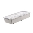 thumbnail image 1 of Caja de almacenamiento debajo de la cama con ruedas, gran capacidad, resistente, ahorra espacio, contenedor de almacenamiento debajo de la cama, organ 100CMX50CMX20CM, 1 of 9