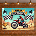 thumbnail image 5 of Motocross Themed Happy Birthday Banner Backdrop Background Decorations Party Supplies for Birthday Party Photo Booth Decor Kids Room Decor Photography Props, 5 of 7