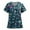GreenB_01#1029D, variant on Butterfly Print Scrubs for Women Plus Size Stretch V Neck Short Sleeve Womens Tshirts Xmas Valentine's Day Holiday Prints Nurse Uniform