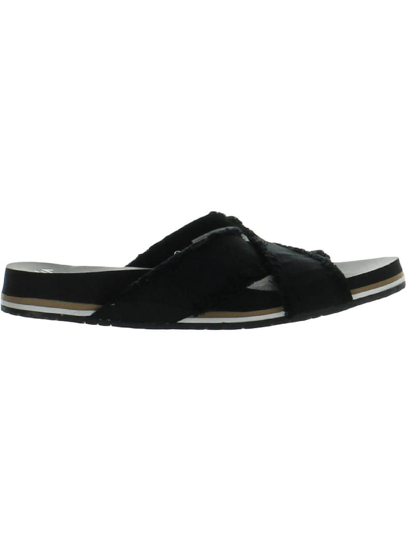 Vionic Beach Womens Panama Canvas Slip On Slide Sandals - Walmart.com