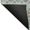 thumbnail image 5 of Addison Rugs Mayfield Premium Machine Washable Transitional Geometric Teal Rectangle Rug, 10' X 14' Machine Washable Transitional Geometric Teal Oversized Sherpa Throw Blanket, 5 of 7