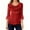 *Red, variant on ClodeEU Women's Ruched Collar Tunic Blouse ,3/4 Sleeve Cowl Neck Sparkly Shirts ,Casual Fashions Tops Red,Womens Plus M