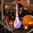 thumbnail image 3 of Halloween Spider Egg Sack Lights, 3.2 Foot Hanging Web Decoration with Black Spider and Battery-Powered LEDs, Outdoor Porch Tree Fence Accent, Haunted House Party Decor (Muticolor), 3 of 5