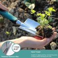 thumbnail image 3 of (Verde) Juego de herramientas de jardinería, 3 palas de jardín de aluminio fundido de alta resistencia con mangos de goma antideslizantes para trasplantar, desmalezar, cavar y plantar, 3 of 5
