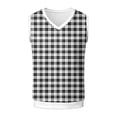 thumbnail image 5 of XIAOCHA Men's Knit Vest V Neck Plaid Print Sweater Warm Casual Office Top, 5 of 6