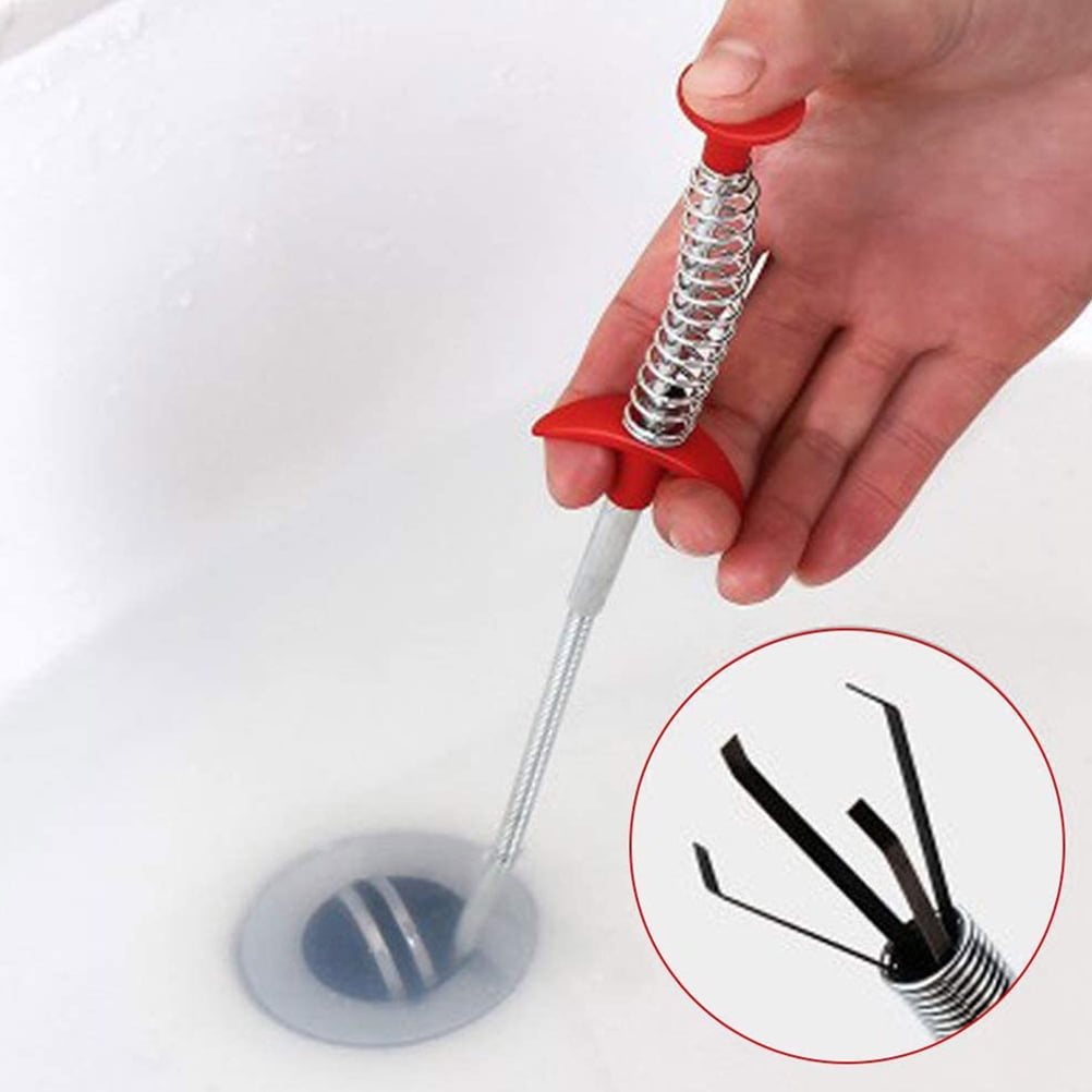 60CM Spring Pipe Dredging Tool Ultimate Drain Cleaning Claw Catcher Drain Snake Hair Drain Clog Remover Cleaning Tool Multifunctional Cleaning Claw Catcher Sink Cleaner Home Improvement Tools