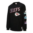thumbnail image 4 of Men's Mitchell & Ness  Black Kansas City Chiefs Training Camp Vintage Logos Long Sleeve T-Shirt, 4 of 5