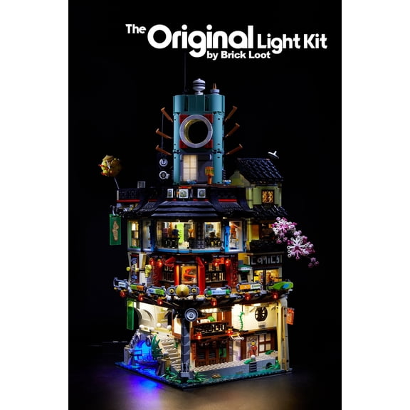 Brick Loot LED Lighting Kit for LEGO Ninjago City 70620 - LEGO Set NOT Included