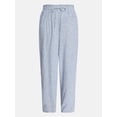 thumbnail image 5 of Time and Tru Women's Wide Leg Linen Blend Pants, Sizes XS-4X, 5 of 5
