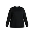 thumbnail image 5 of Terra & Sky Women's Plus Size Fleece Sweatshirt with Long Sleeves, Size 0X-5X, 5 of 5