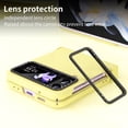 thumbnail image 7 of MonsDirect for 6.7 inch Samsung Galaxy Z Flip 4 5G 2022 Case, Hinge Protection Hard PC Back Shell Anti-Drop Slim Shockproof Full Coverage with Independent Lens Circle for Galaxy Z Flip 4, Yellow, 7 of 7
