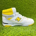 thumbnail image 4 of New Balance 650R Mens Size 8.5 White Yellow Basketball Leather Shoes Sneakers, 4 of 6