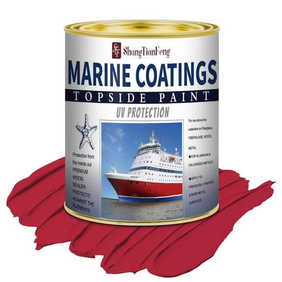 ShangTianFeng Marine Brilliant Red Wood and Fiberglass Paint Primer, Suitable for use on fiberglass, wood or metal surfaces above the waterline