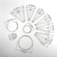 thumbnail image 3 of ziyahi 10pcs Regular Dresden Plate Template Patchwork Stencils Quilt Ruler Petals Machine DIY Tool, 3 of 9