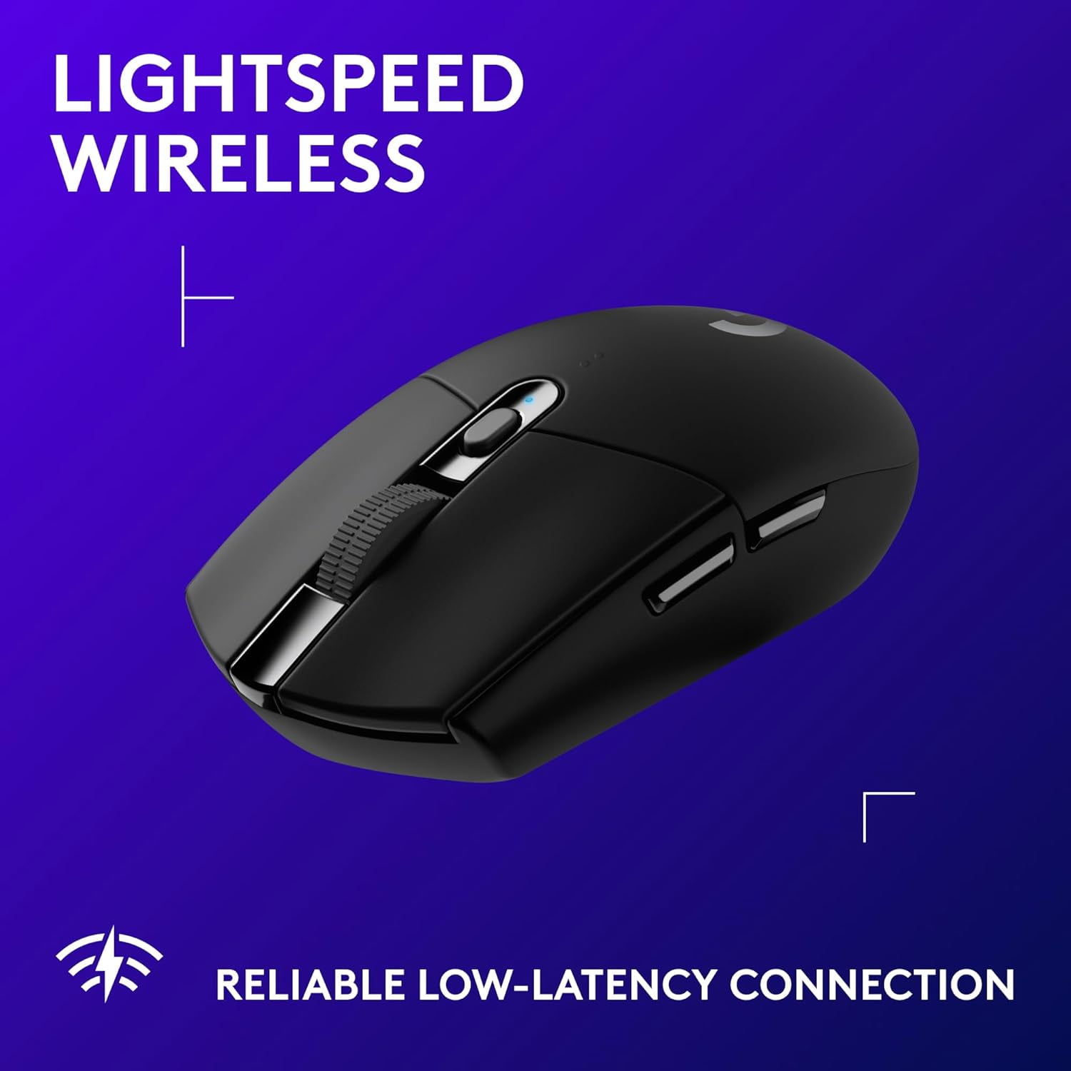 305 LIGHTSPEED Wireless Gaming Mouse, Hero 12K Sensor, 12,000 DPI, Lightweight, 6 Programmable Buttons, 250h Battery Life, On-Board Memory, PC/Mac - Black